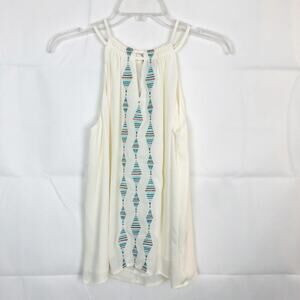 NWT Apt. 9 Sleeveless Embroidered Top Size S
